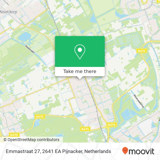 Emmastraat 27, 2641 EA Pijnacker Karte