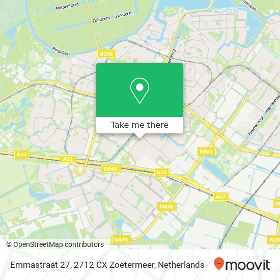 Emmastraat 27, 2712 CX Zoetermeer map