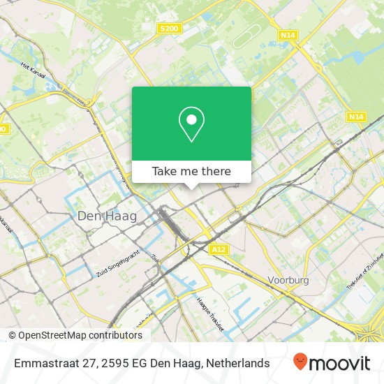 Emmastraat 27, 2595 EG Den Haag Karte