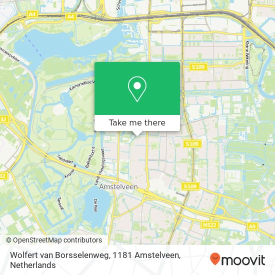 Wolfert van Borsselenweg, 1181 Amstelveen Karte