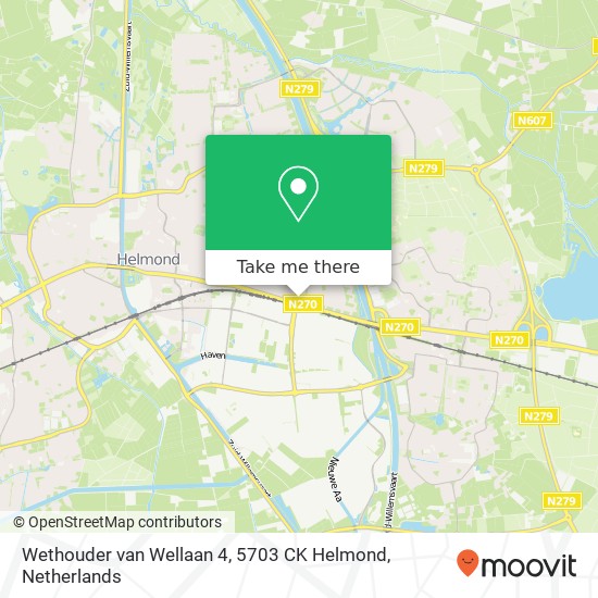 Wethouder van Wellaan 4, 5703 CK Helmond map