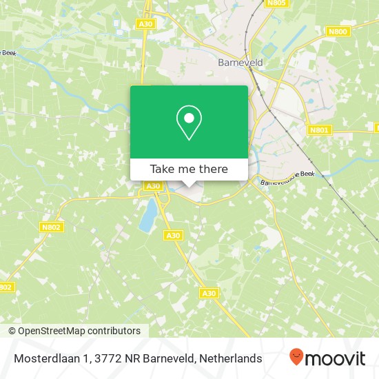 Mosterdlaan 1, 3772 NR Barneveld map