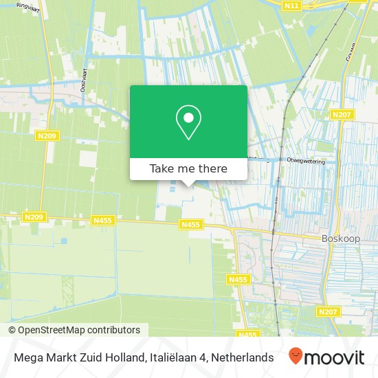 Mega Markt Zuid Holland, Italiëlaan 4 map