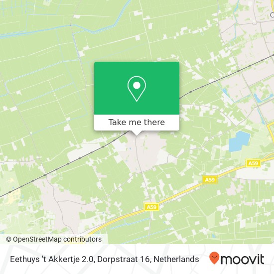 Eethuys 't Akkertje 2.0, Dorpstraat 16 Karte