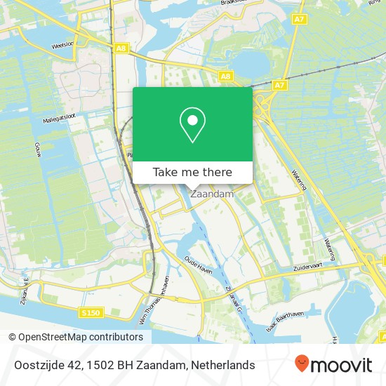 Oostzijde 42, 1502 BH Zaandam map