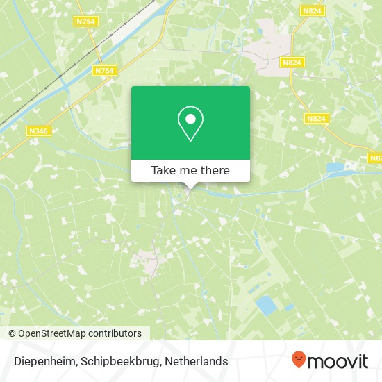 Diepenheim, Schipbeekbrug map