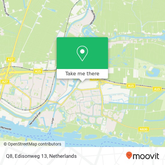 Q8, Edisonweg 13 Karte