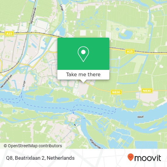 Q8, Beatrixlaan 2 map