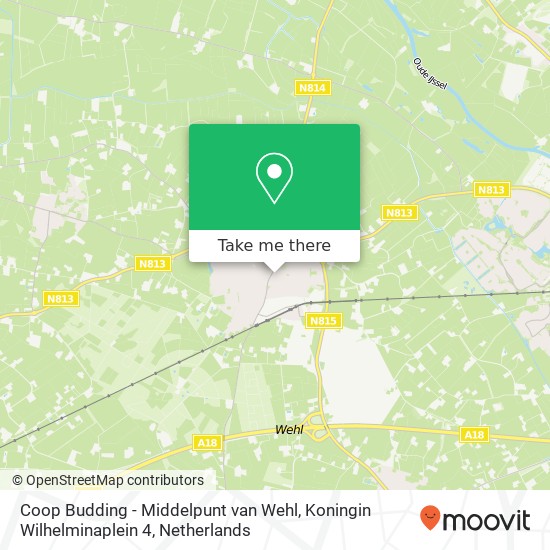 Coop Budding - Middelpunt van Wehl, Koningin Wilhelminaplein 4 map