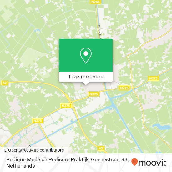 Pedique Medisch Pedicure Praktijk, Geenestraat 93 Karte