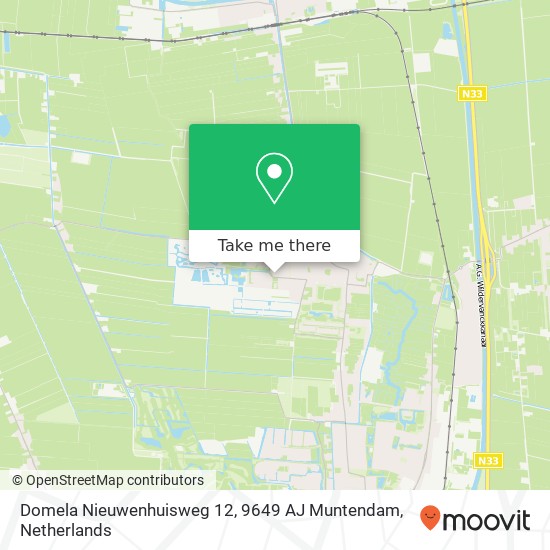 Domela Nieuwenhuisweg 12, 9649 AJ Muntendam Karte