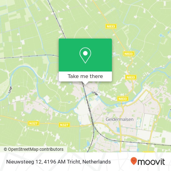 Nieuwsteeg 12, 4196 AM Tricht Karte