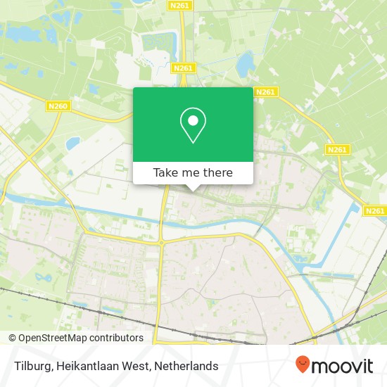 Tilburg, Heikantlaan West Karte