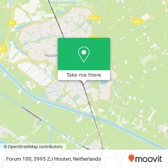 Forum 100, 3995 ZJ Houten map