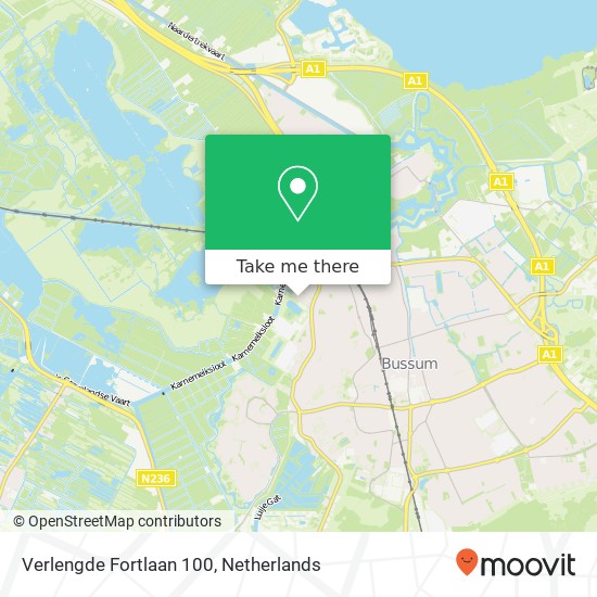 Verlengde Fortlaan 100, 1412 EA Naarden map