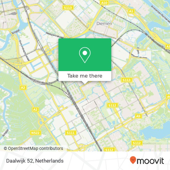 Daalwijk 52, 1102 AA Amsterdam map