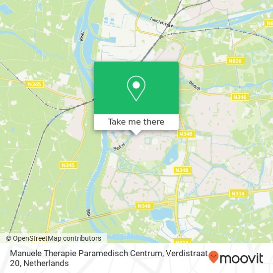 Manuele Therapie Paramedisch Centrum, Verdistraat 20 Karte