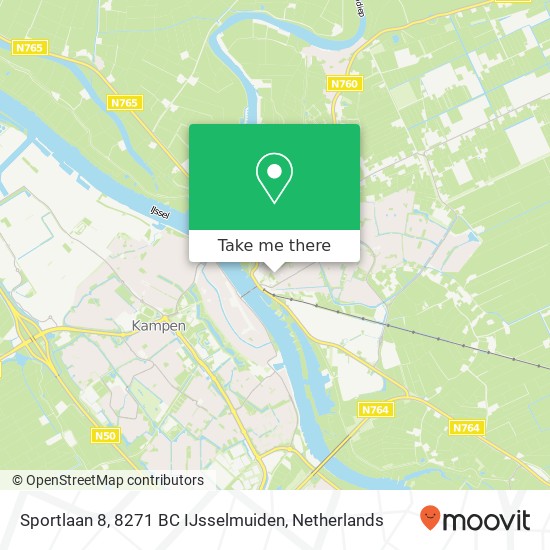 Sportlaan 8, 8271 BC IJsselmuiden Karte