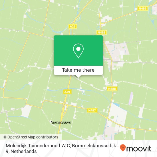 Molendijk Tuinonderhoud W C, Bommelskoussedijk 9 map