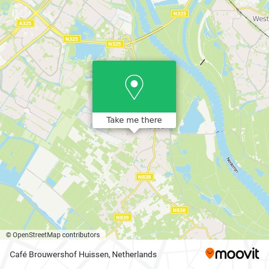 Café Brouwershof Huissen map