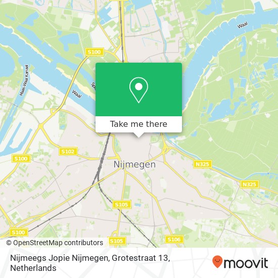 Nijmeegs Jopie Nijmegen, Grotestraat 13 Karte