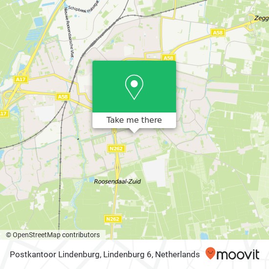 Postkantoor Lindenburg, Lindenburg 6 map