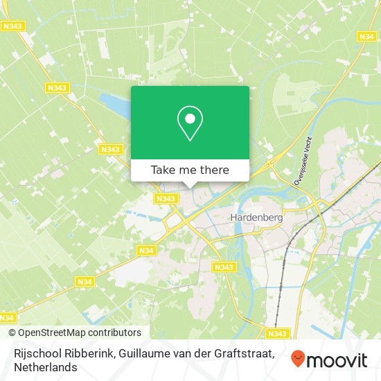 Rijschool Ribberink, Guillaume van der Graftstraat Karte
