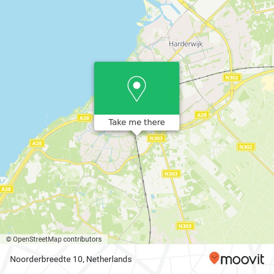 Noorderbreedte 10, 3845 MB Harderwijk Karte