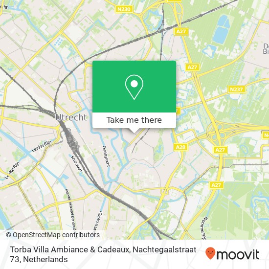 Torba Villa Ambiance & Cadeaux, Nachtegaalstraat 73 map