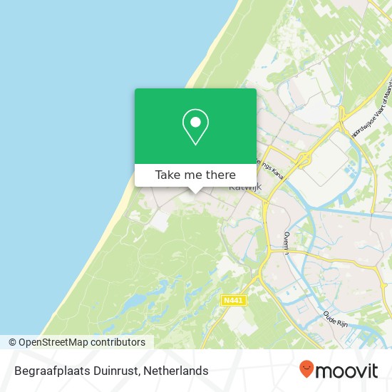 Begraafplaats Duinrust map