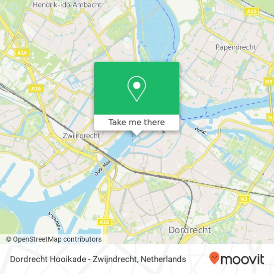 Dordrecht Hooikade - Zwijndrecht map