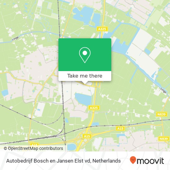 Autobedrijf Bosch en Jansen Elst vd, Nieuwe Aamsestraat 86 Karte