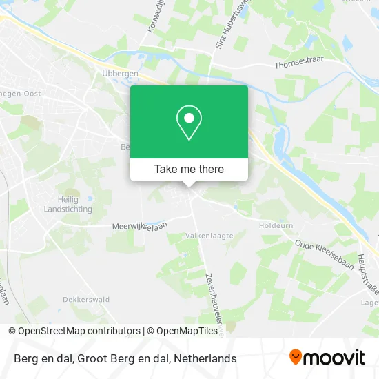 Berg en dal, Groot Berg en dal map