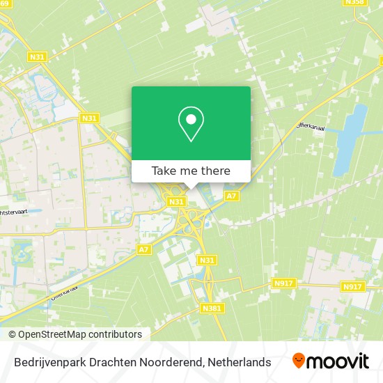 Bedrijvenpark Drachten Noorderend map