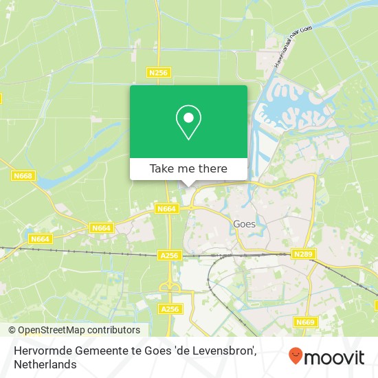 Hervormde Gemeente te Goes 'de Levensbron', Mansholtlaan 1 Karte