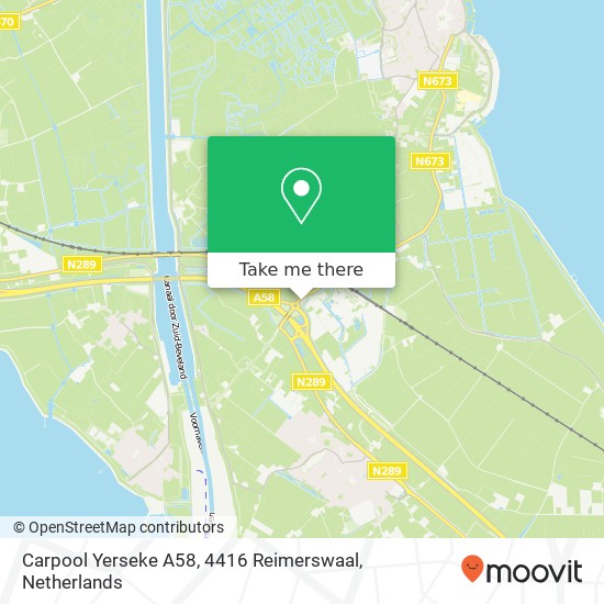 Carpool Yerseke A58, 4416 Reimerswaal Karte