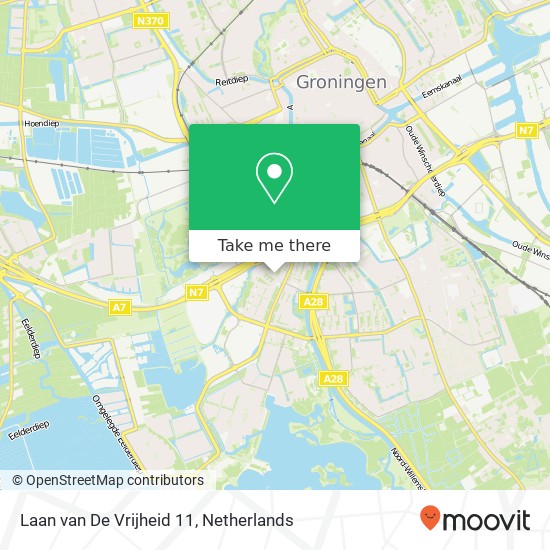 Laan van De Vrijheid 11, 9728 GA Groningen map