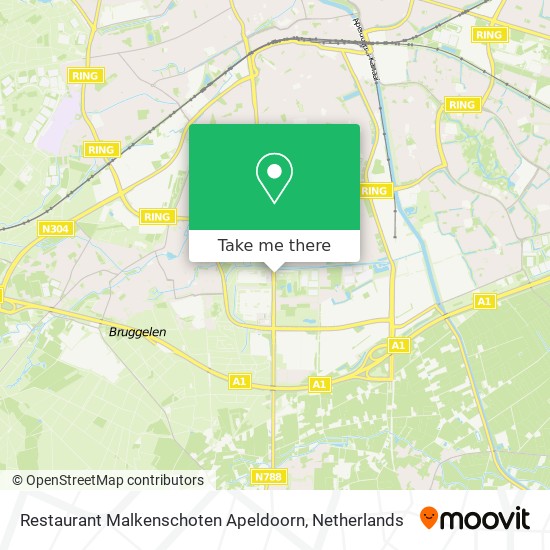 Restaurant Malkenschoten Apeldoorn map