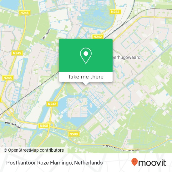 Postkantoor Roze Flamingo, Roze Flamingo 98 map