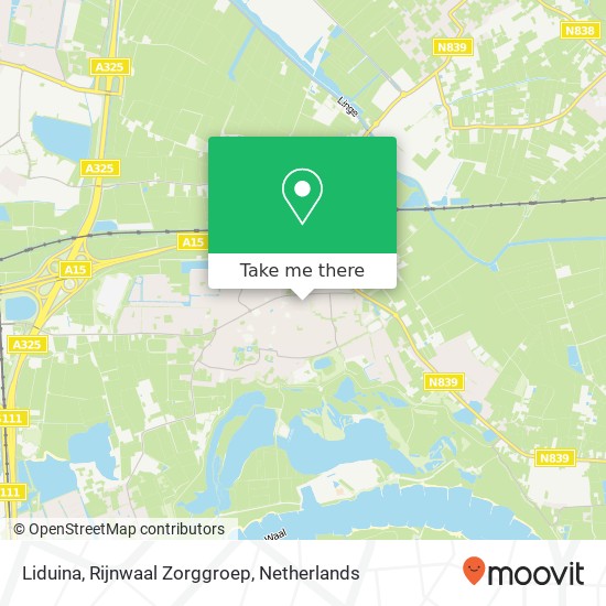 Liduina, Rijnwaal Zorggroep Karte