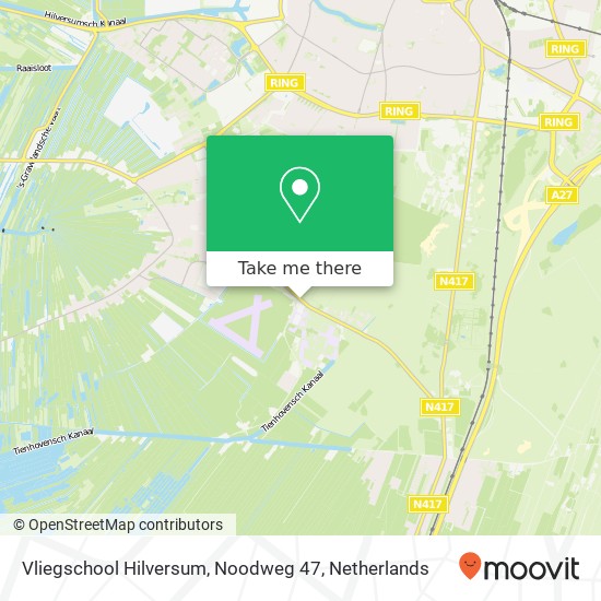 Vliegschool Hilversum, Noodweg 47 map