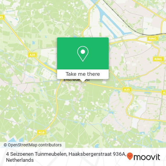 4 Seizoenen Tuinmeubelen, Haaksbergerstraat 936A map