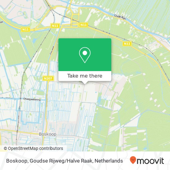 Boskoop, Goudse Rijweg / Halve Raak map