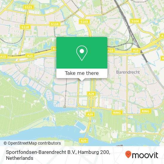 Sportfondsen-Barendrecht B.V., Hamburg 200 Karte