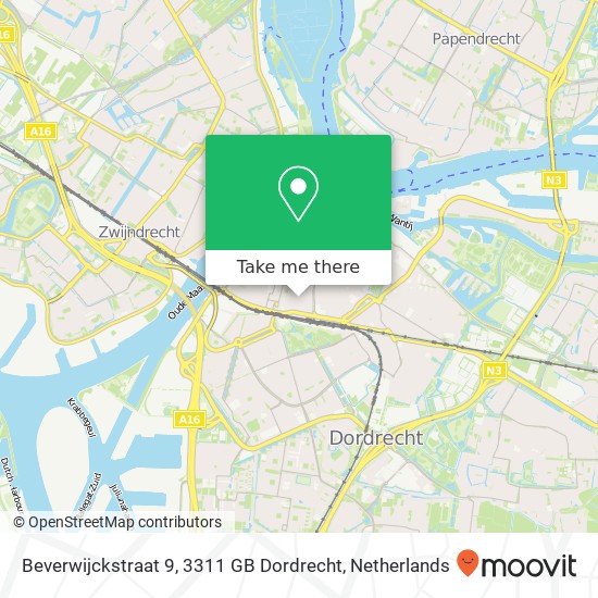 Beverwijckstraat 9, 3311 GB Dordrecht map