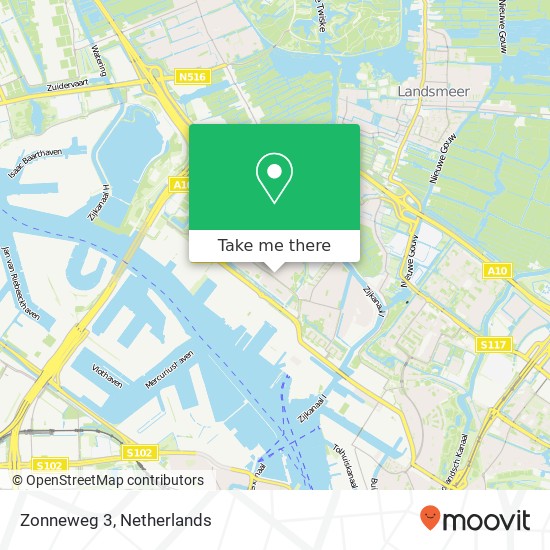 Zonneweg 3, 1033 CG Amsterdam Karte