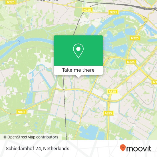 Schiedamhof 24, 6843 KT Arnhem Karte