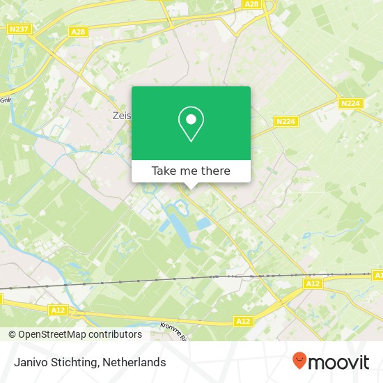 Janivo Stichting, Sparrenheuvel 36 Karte