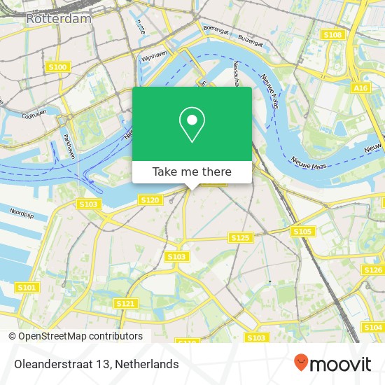 Oleanderstraat 13, 3073 WL Rotterdam map