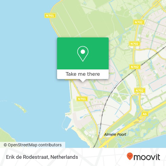 Erik de Rodestraat, 1363 LG Almere-Stad Karte